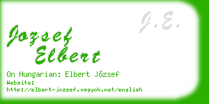 jozsef elbert business card